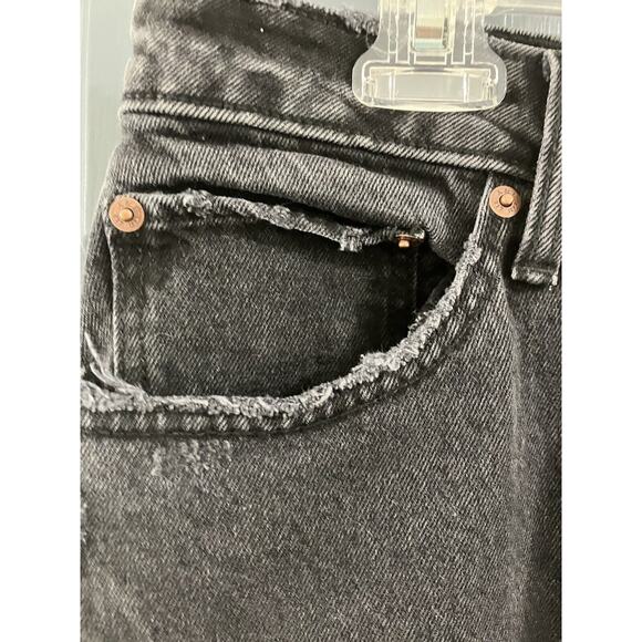 Abercrombie & Fitch The Dad High Rise Denim Curve Love Black Jeans Size 32/14 - Picture 5 of 10